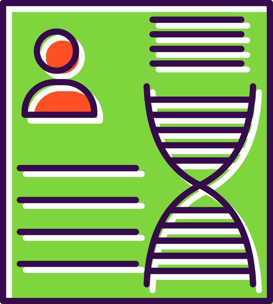 DNA Filled  Icon vector