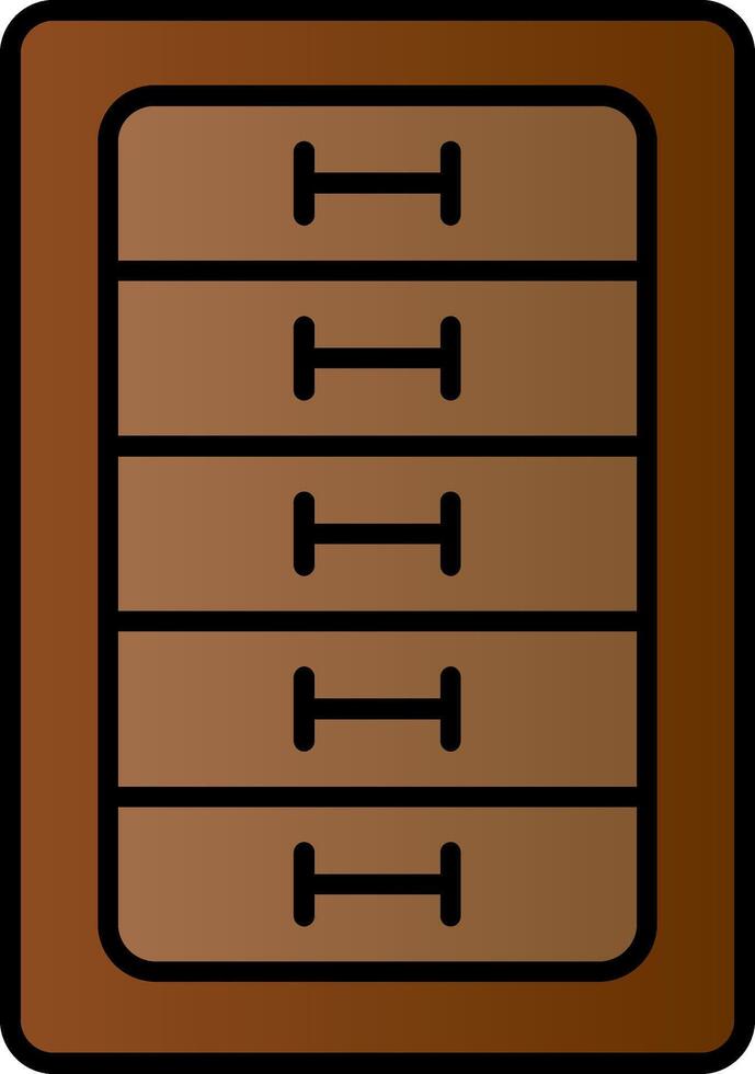 Cabinet Drawer Line Filled Gradient  Icon vector