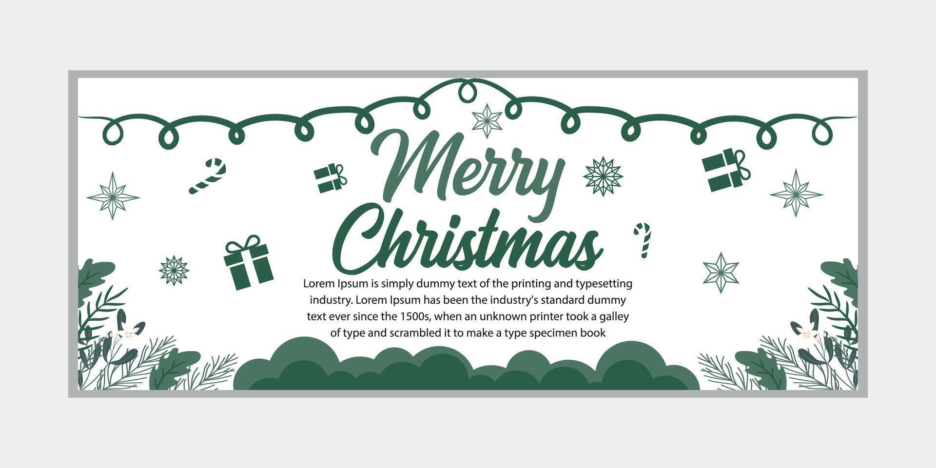 merry christmas banner set and happy new year banner, social media cover and web banner,Merry Christmas design for greeting card, vector