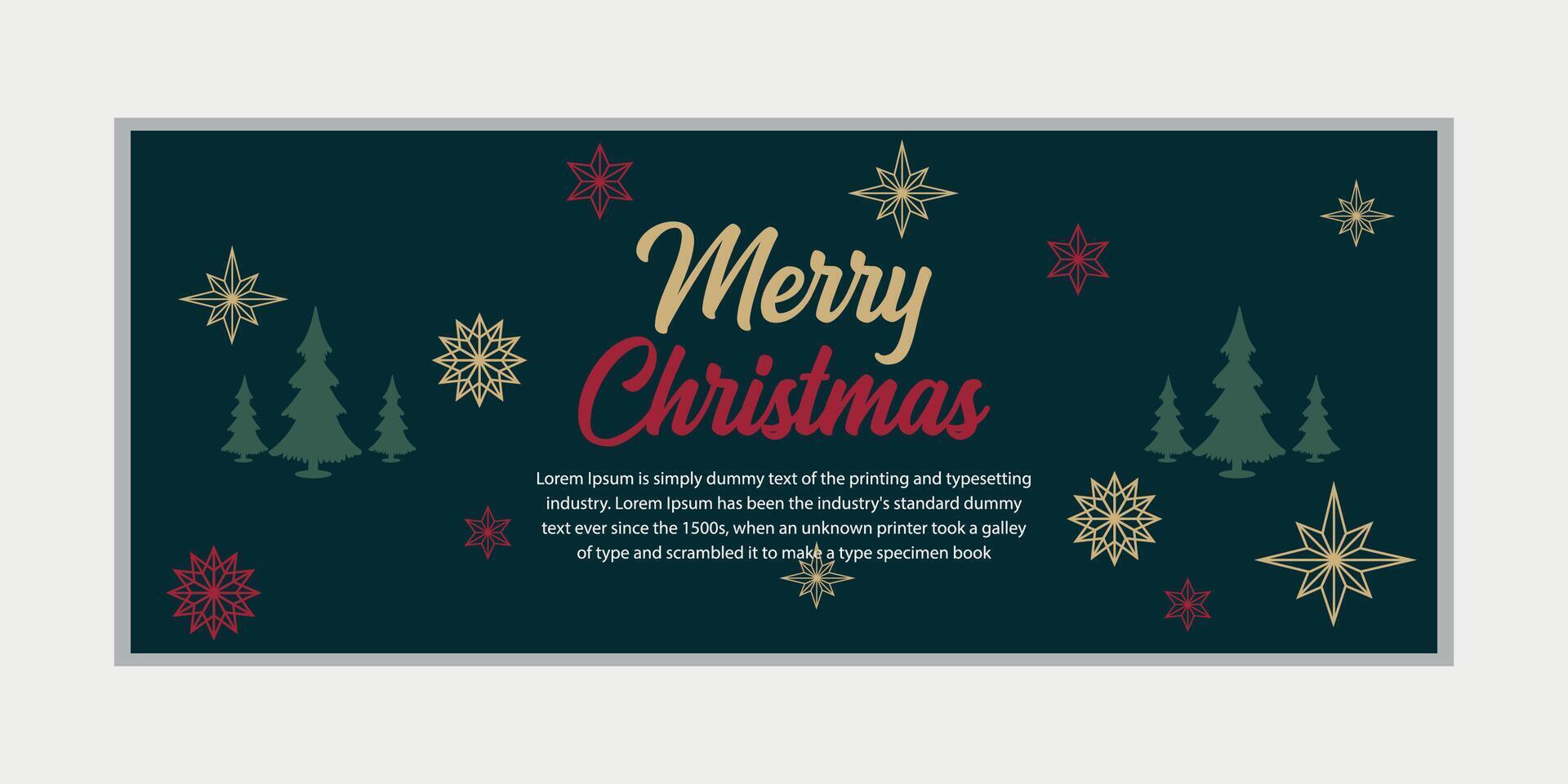 merry christmas banner set and happy new year banner, social media cover and web banner,Merry Christmas design for greeting card, vector