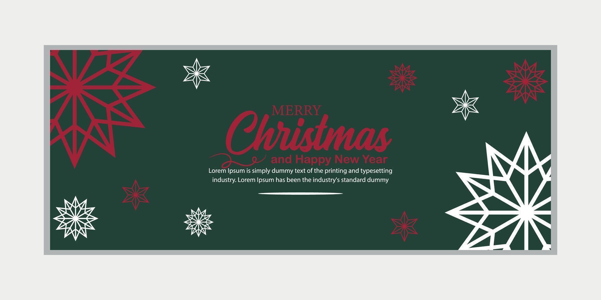 merry christmas banner set and happy new year banner, social media cover and web banner,Merry Christmas design for greeting card, vector