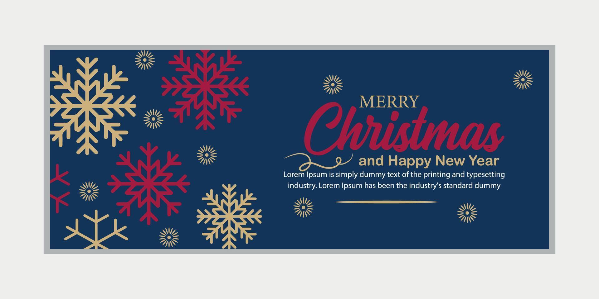 merry christmas banner set and happy new year banner, social media cover and web banner,Merry Christmas design for greeting card, vector