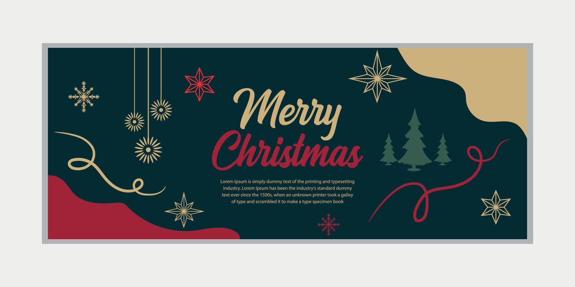 merry christmas banner set and happy new year banner, social media cover and web banner,Merry Christmas design for greeting card, vector