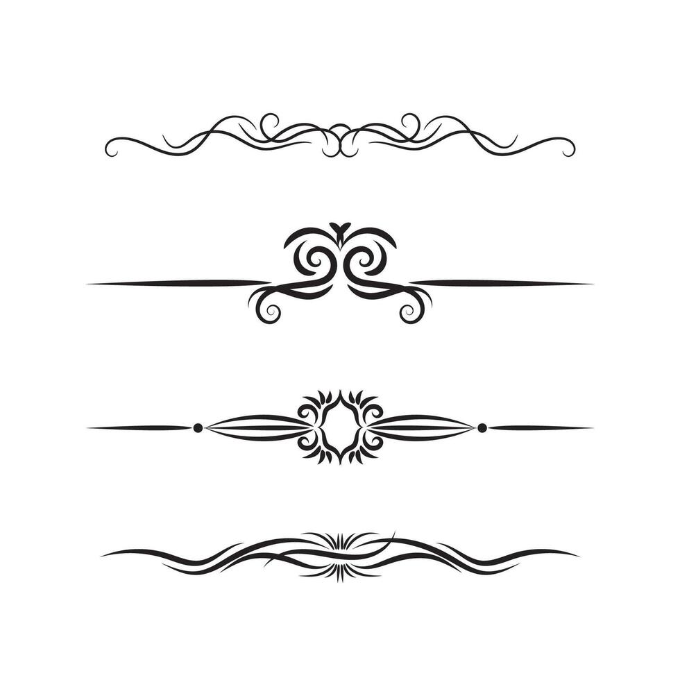 Hand draw floral decoration elements, Floral ornaments, and floral elements vector