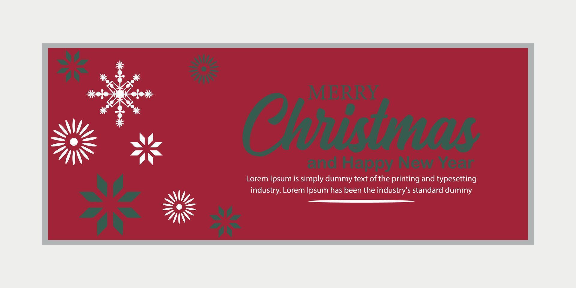 merry christmas banner set and happy new year banner, social media cover and web banner,Merry Christmas design for greeting card, vector