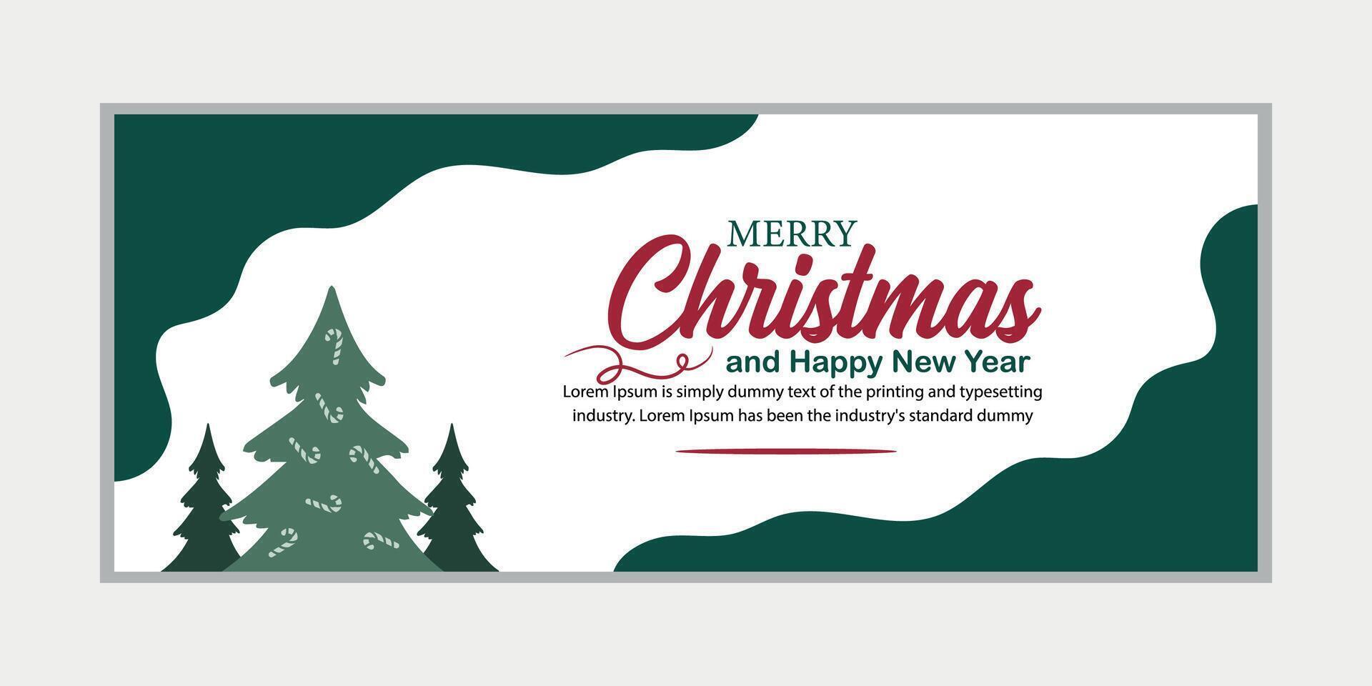 merry christmas banner set and happy new year banner, social media cover and web banner,Merry Christmas design for greeting card, vector