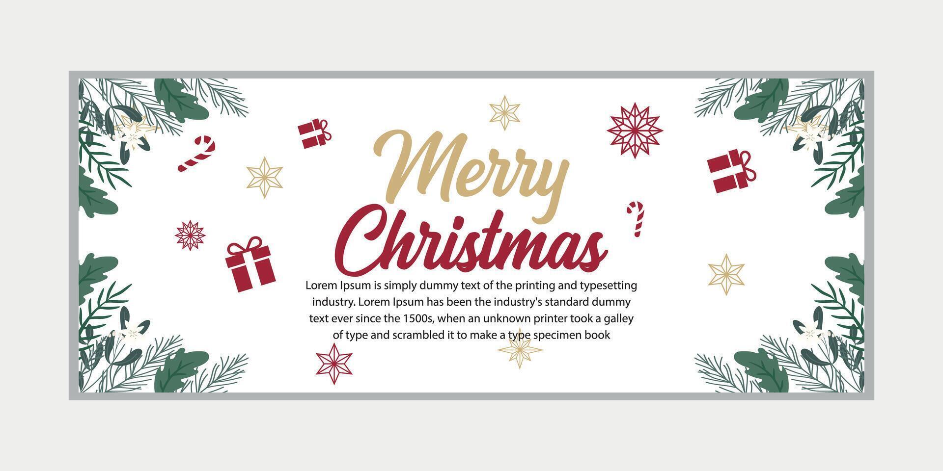 merry christmas banner set and happy new year banner, social media cover and web banner,Merry Christmas design for greeting card, vector