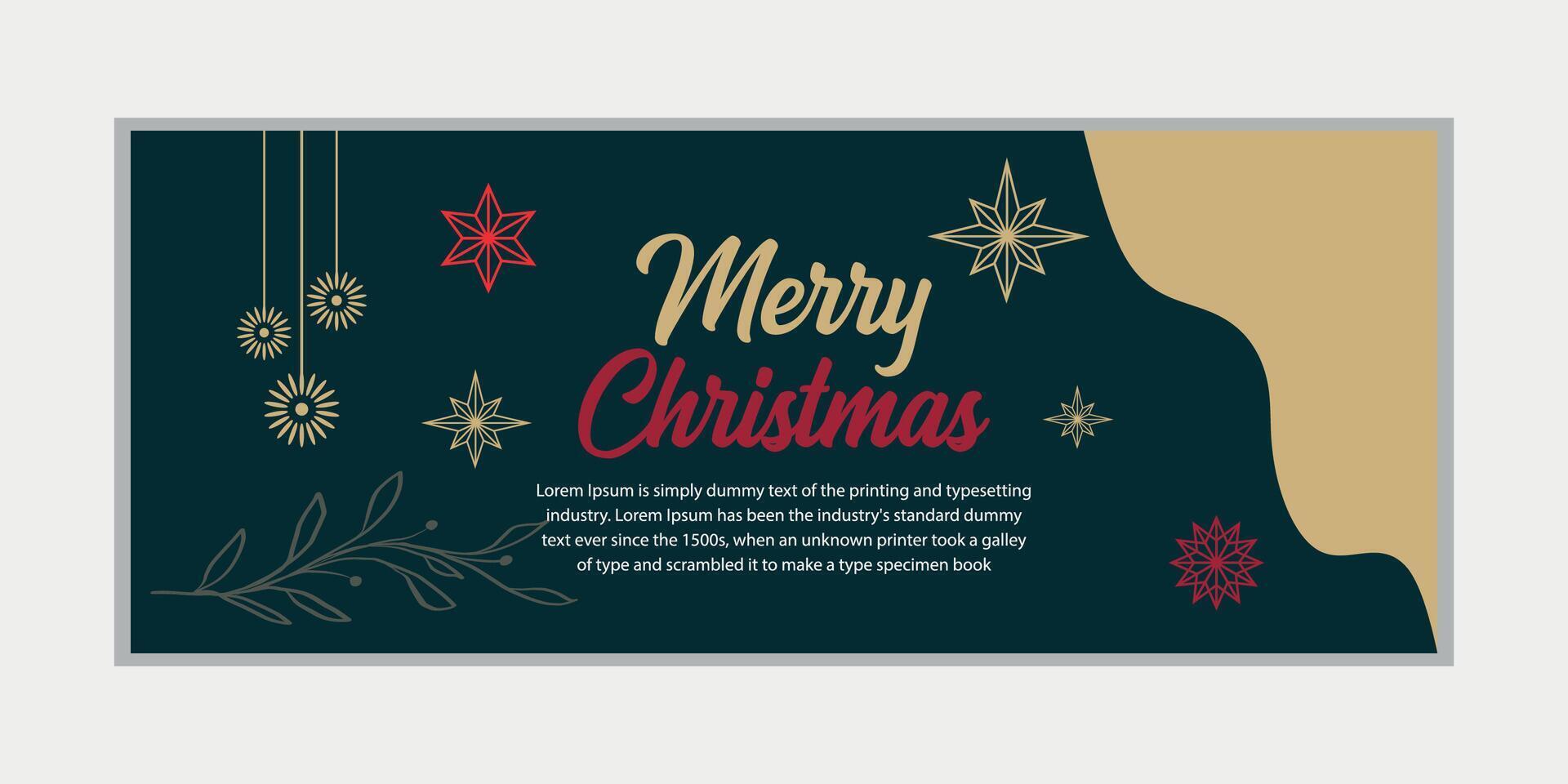 merry christmas banner set and happy new year banner, social media cover and web banner,Merry Christmas design for greeting card, vector