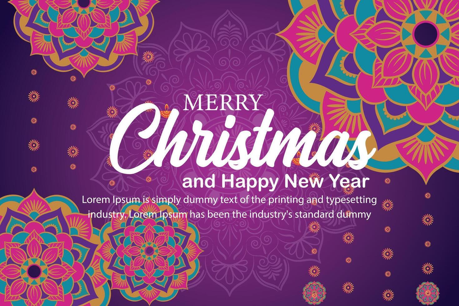 merry christmas banner set and happy new year banner, social media cover and web banner vector