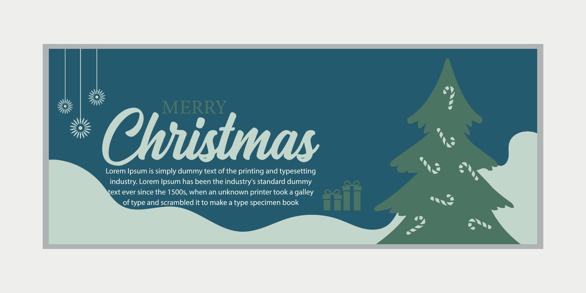 merry christmas banner set and happy new year banner, social media cover and web banner vector