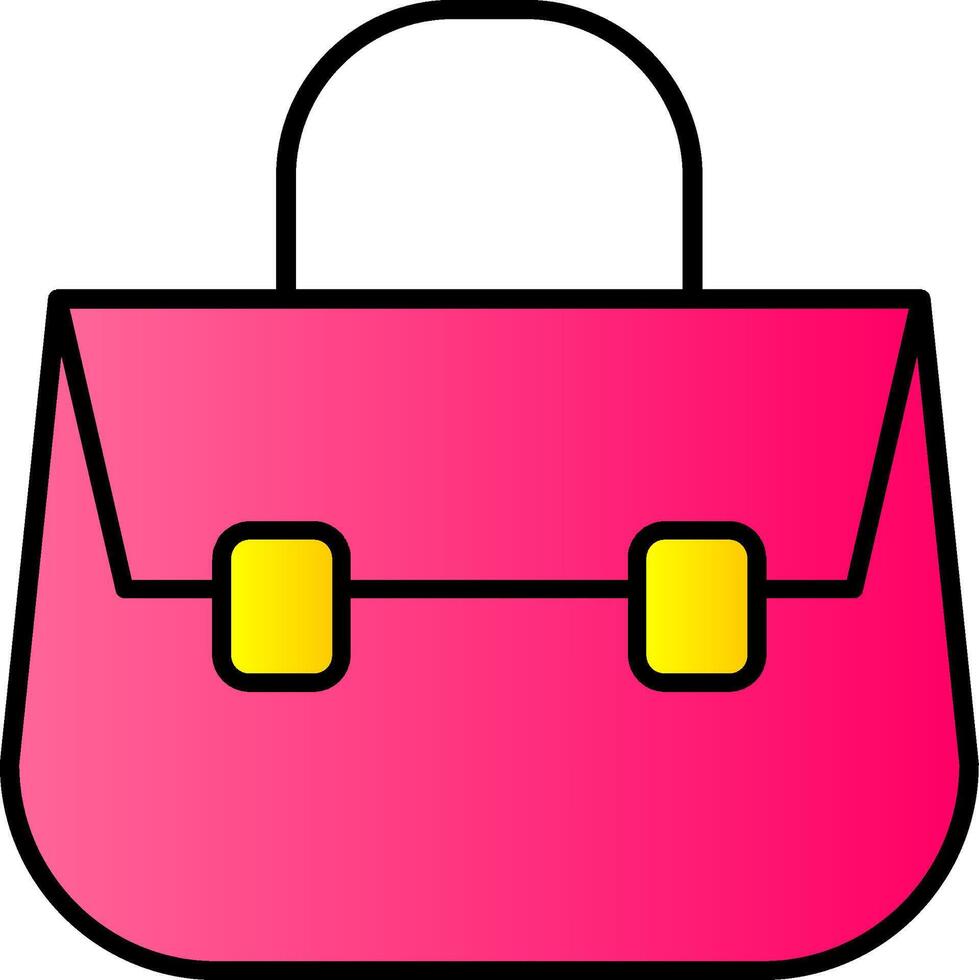 Shoulder Bag Line Filled Gradient  Icon vector