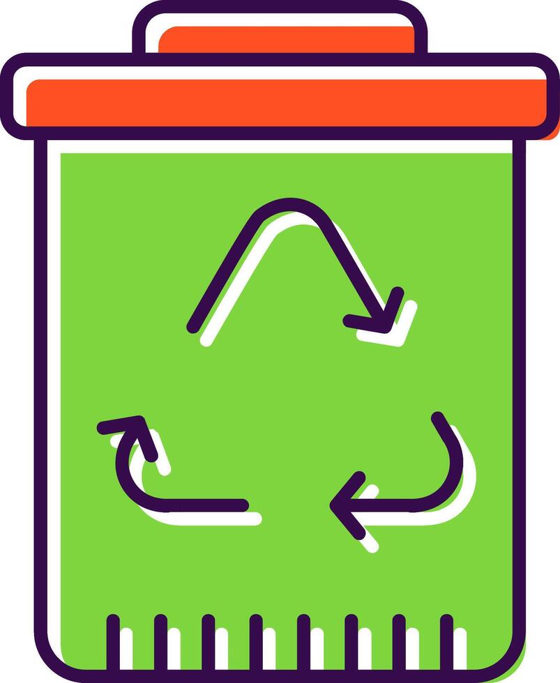 reciclaje lleno icono vector