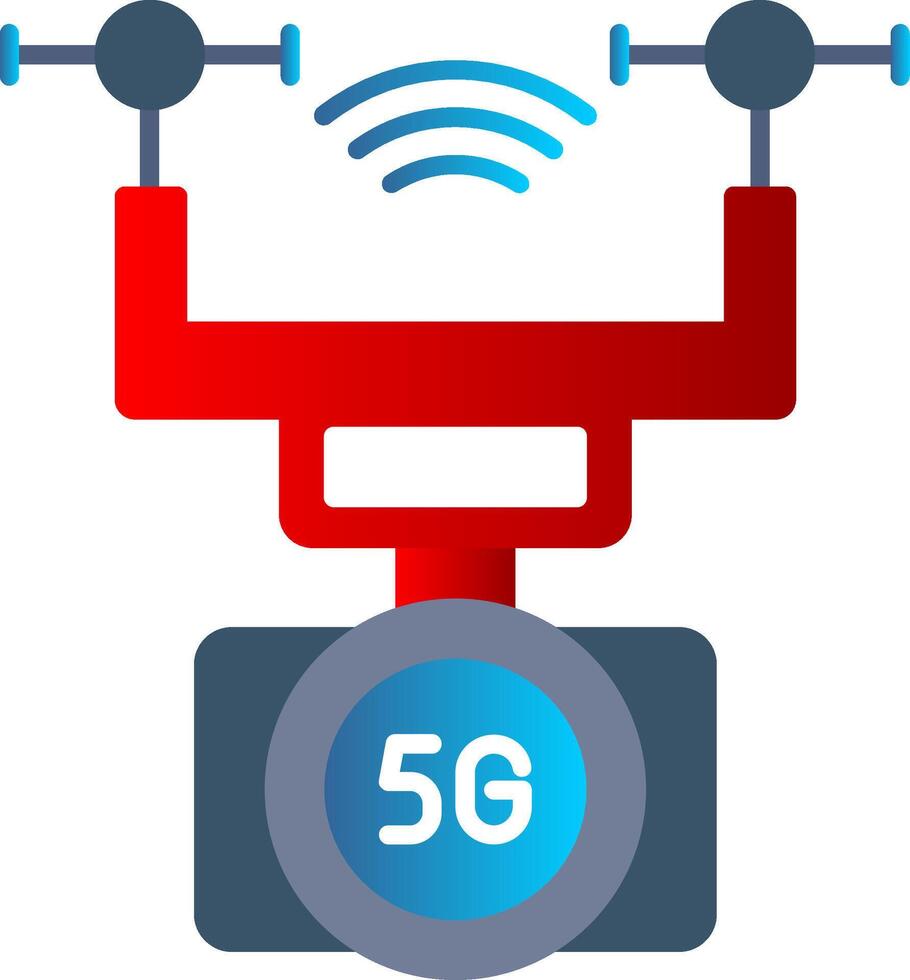 Smart Drone Flat Gradient  Icon vector