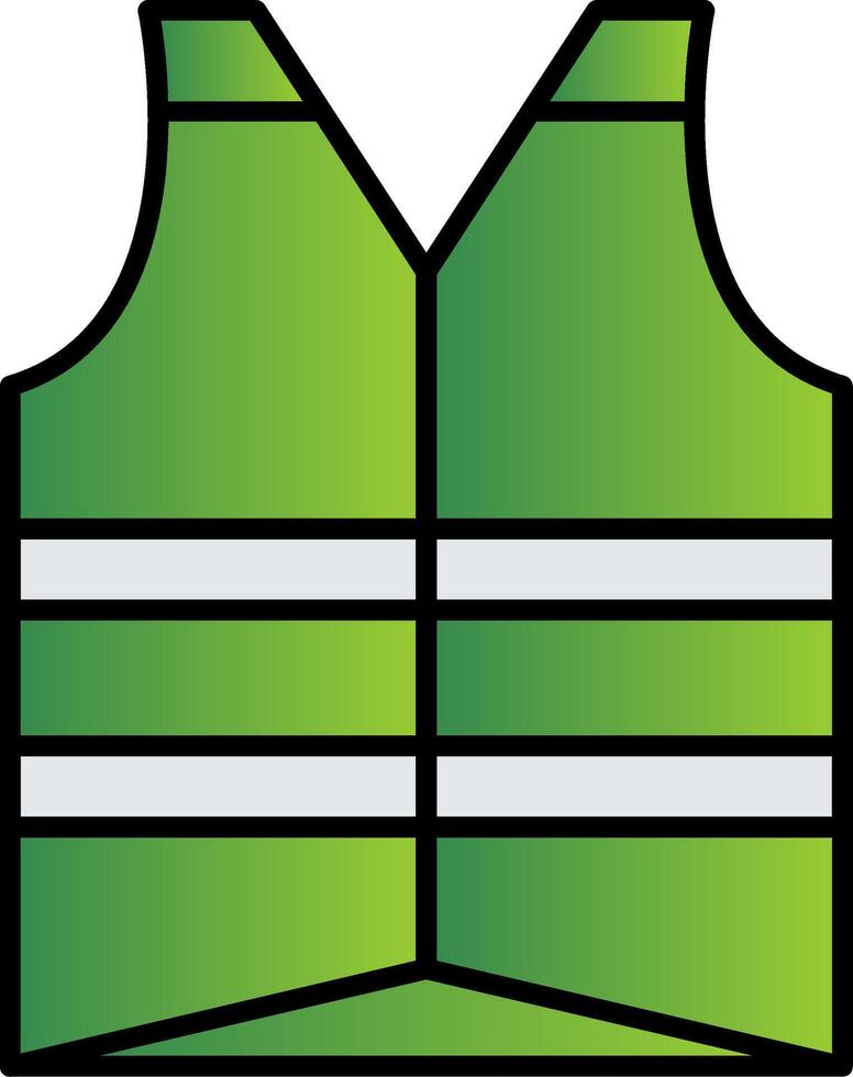 Vest Line Filled Gradient  Icon vector