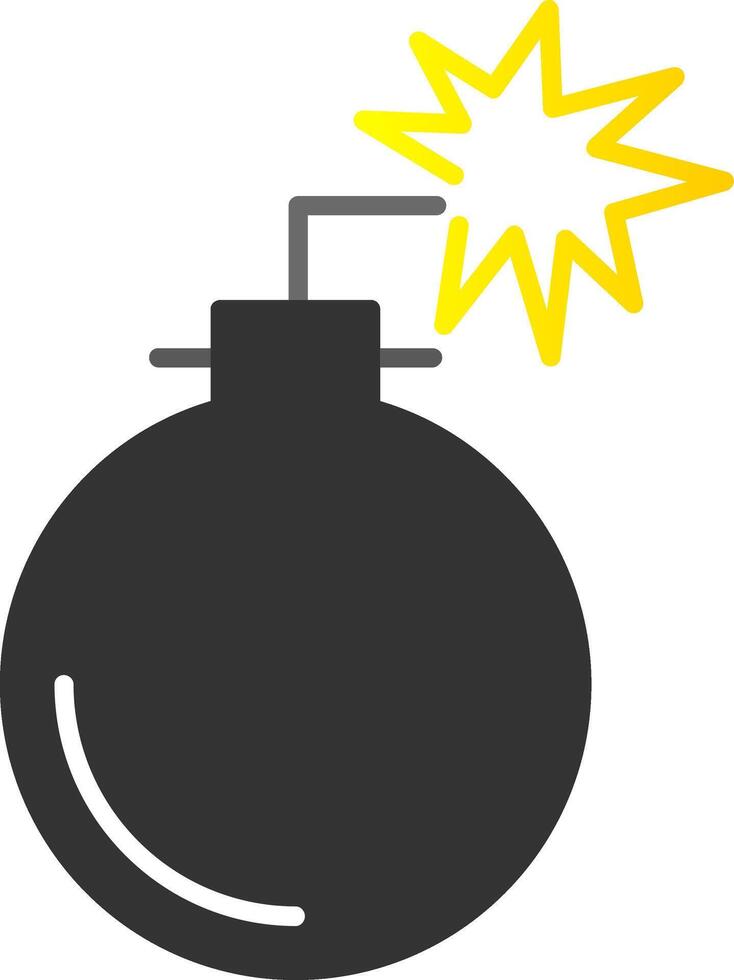 Bomb Flat Gradient  Icon vector