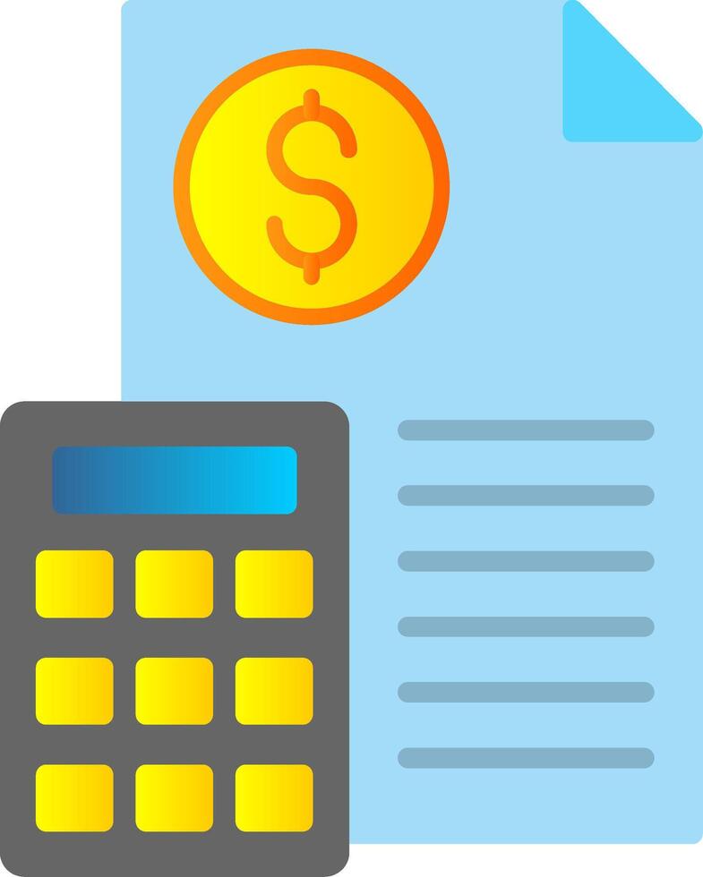 Budget Flat Gradient  Icon vector