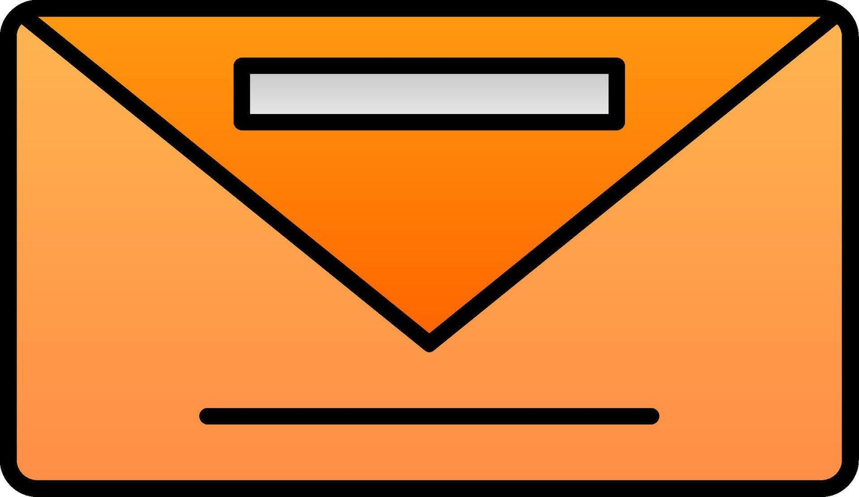 Envelope Line Filled Gradient  Icon vector