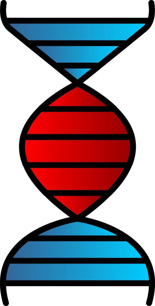 Dna Line Filled Gradient  Icon vector