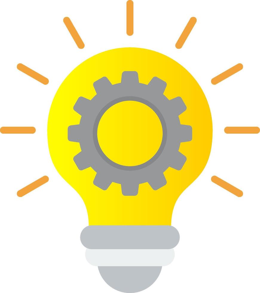 Light Bulb Flat Gradient  Icon vector