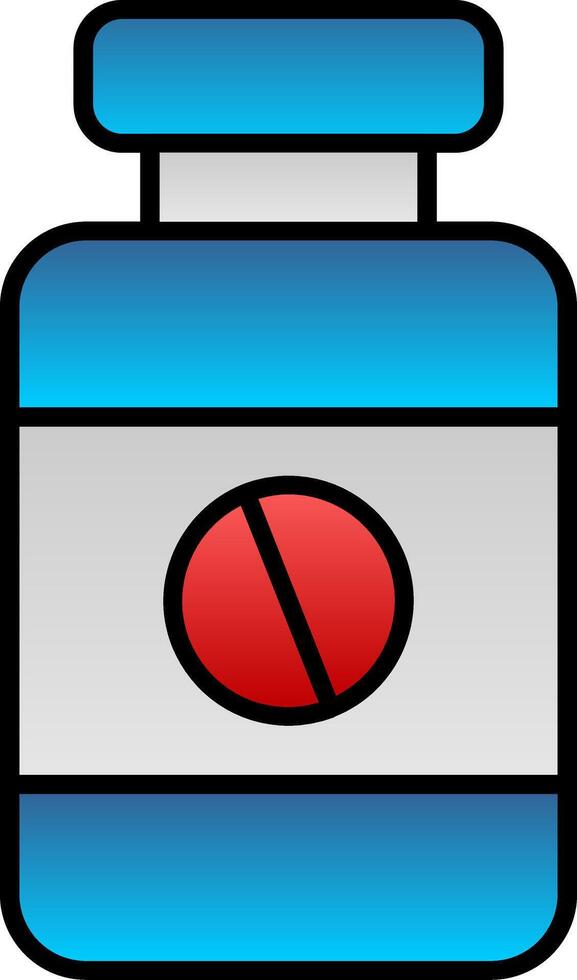 Iron Tablet Line Filled Gradient  Icon vector
