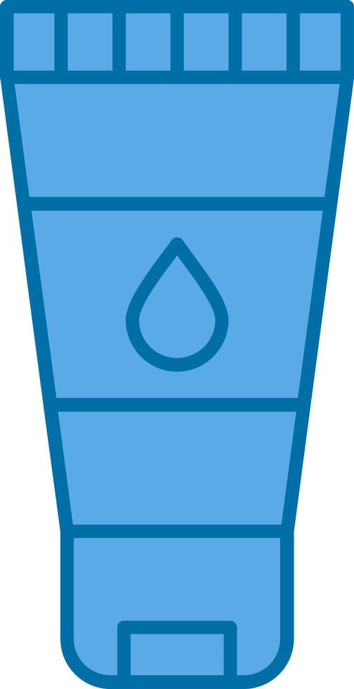 Wash Face Filled Blue  Icon vector