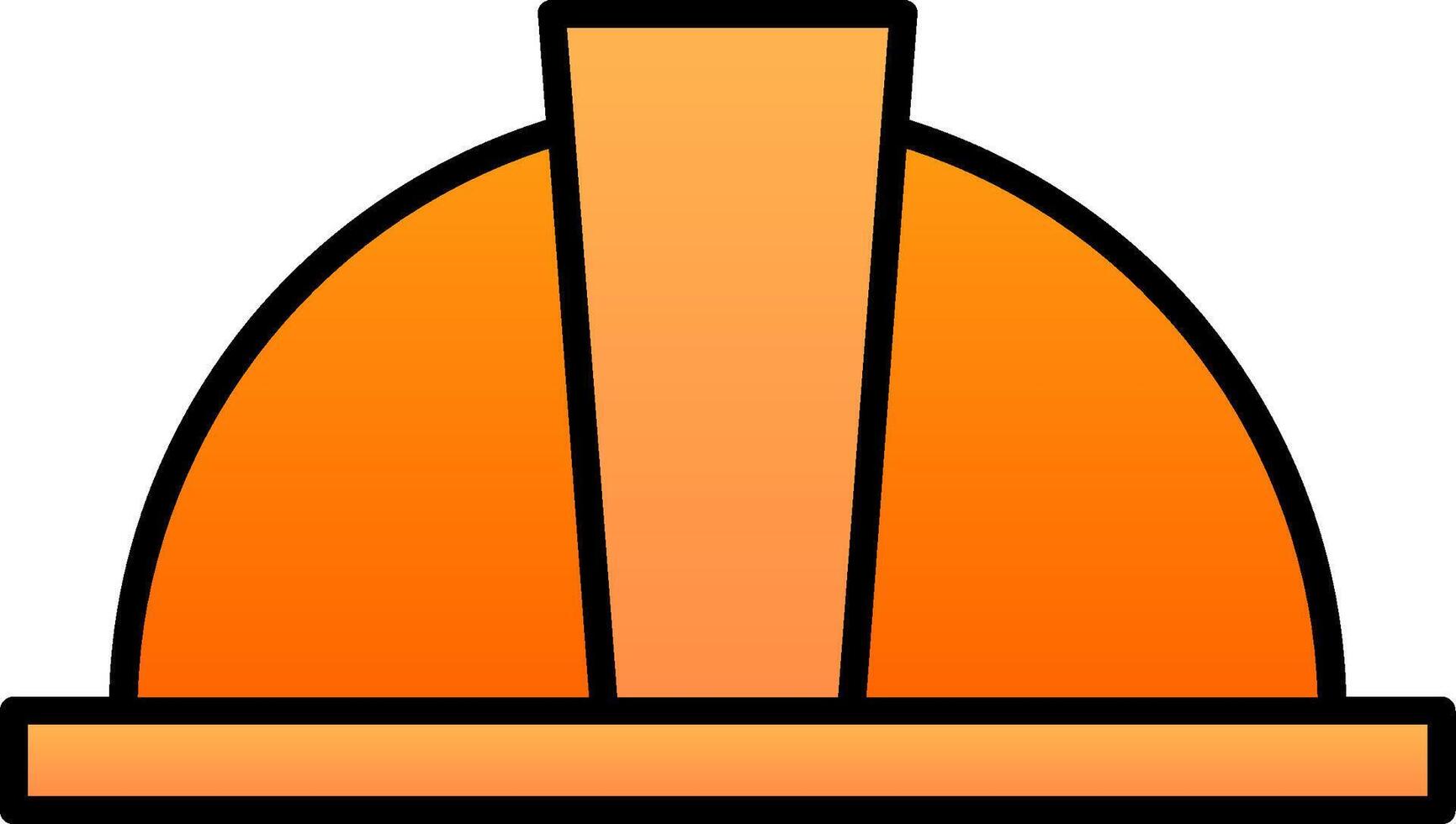 Hard Hat Line Filled Gradient  Icon vector