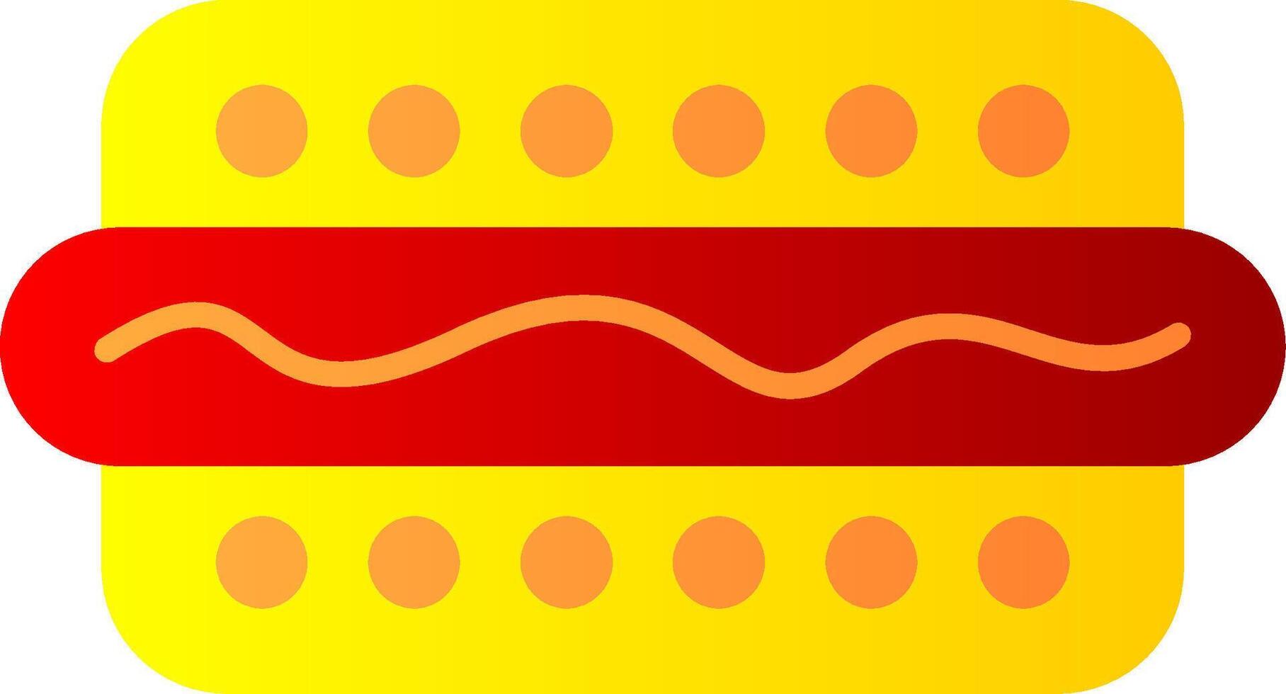 Hot Dog Flat Gradient  Icon vector