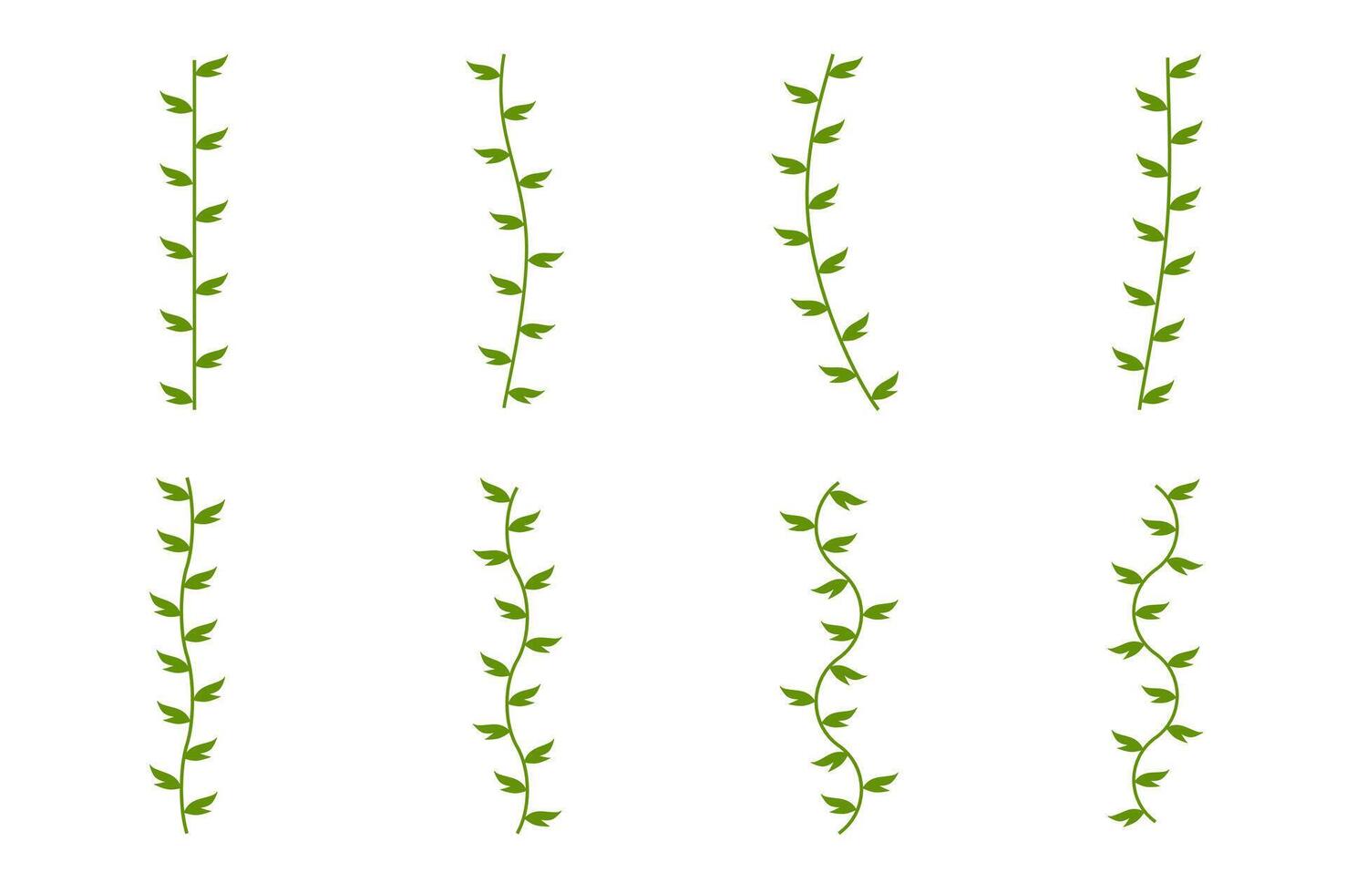 vector set simple green leave for decoration