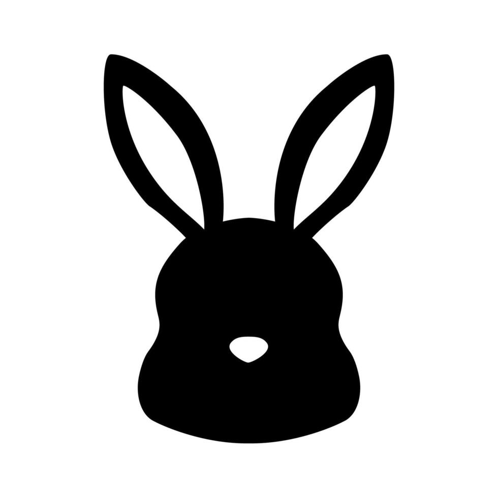Rabbit silhouette icon vector