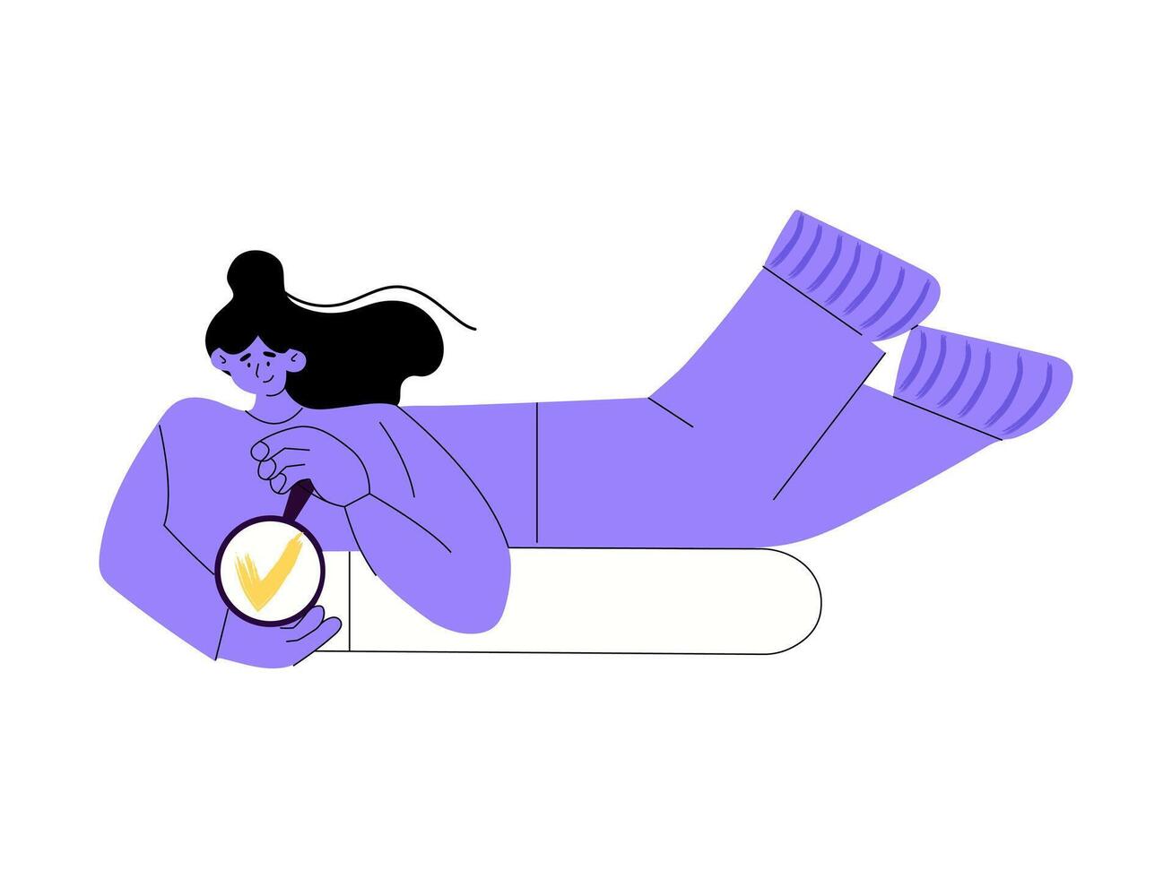 Search job bar person isolated. Vector find vacancy illustration.