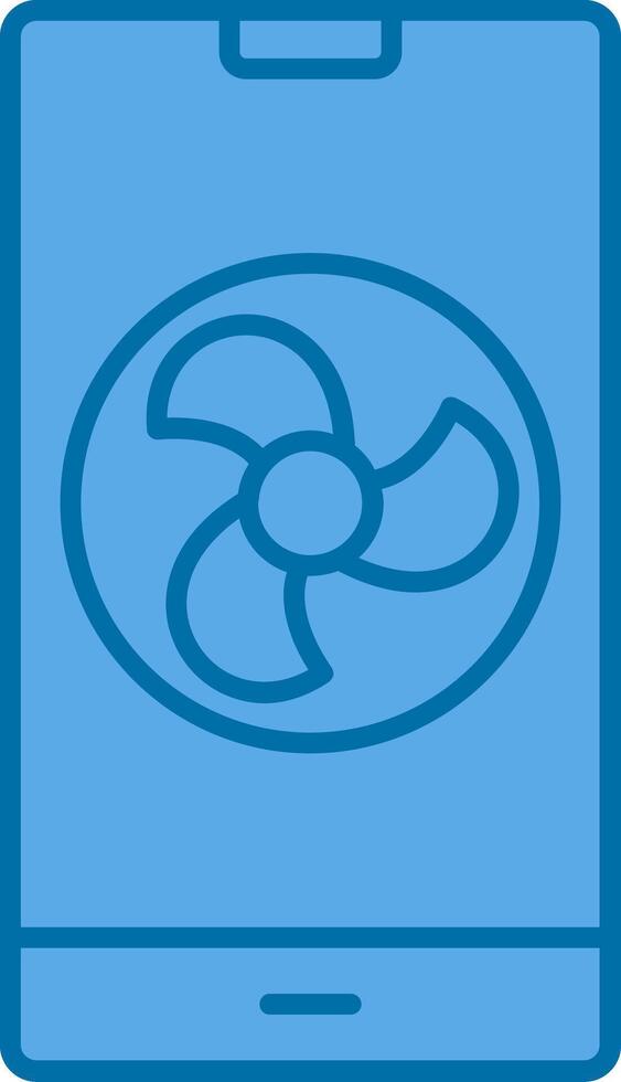 Fan Filled Blue  Icon vector