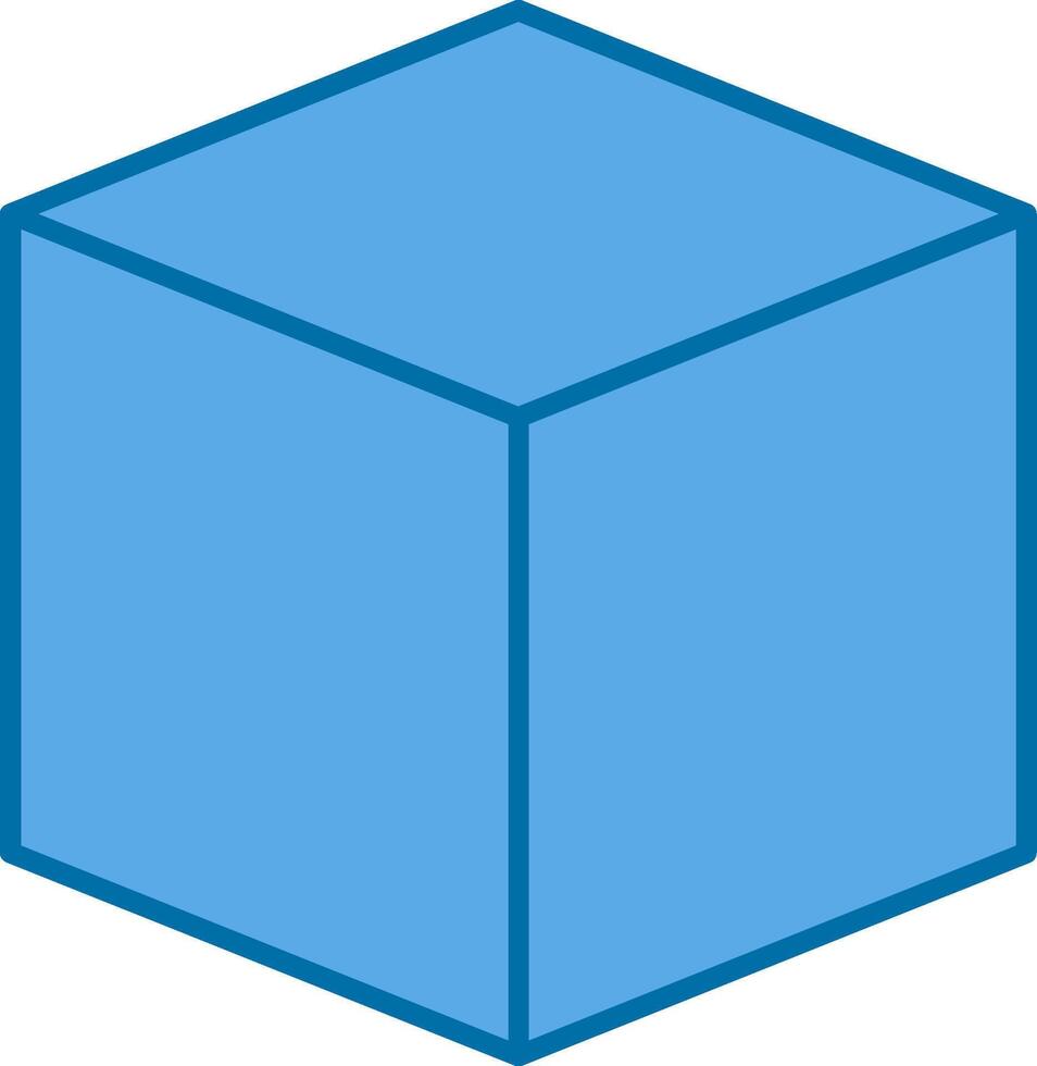 3D Design Filled Blue  Icon Filled Blue  Icon vector