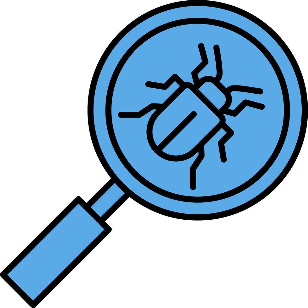 Search Filled Blue  Icon vector