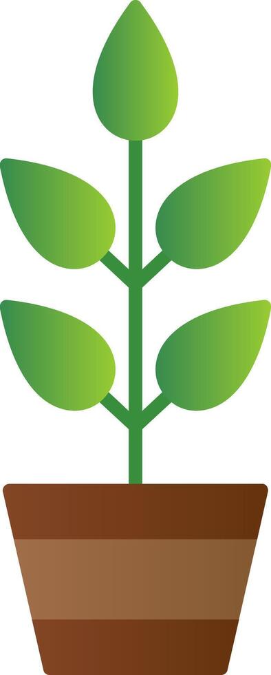 Plant Flat Gradient  Icon vector
