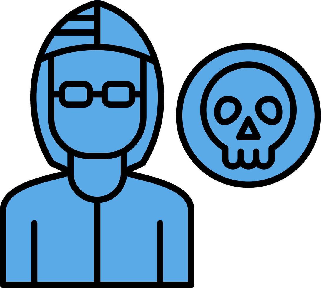 Robber Filled Blue  Icon vector