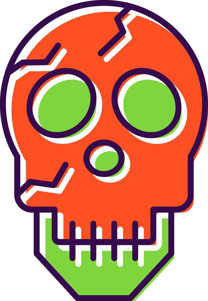 Skull Filled  Icon vector