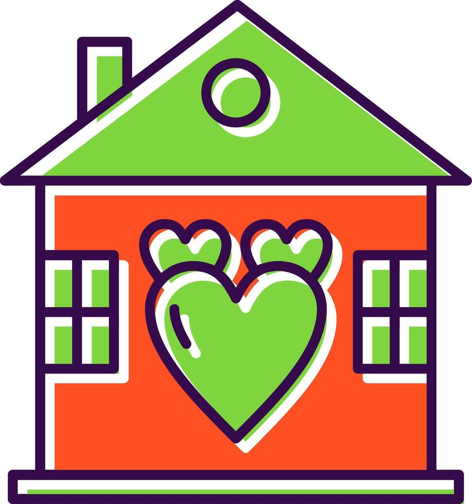 Sweet Home Filled  Icon vector