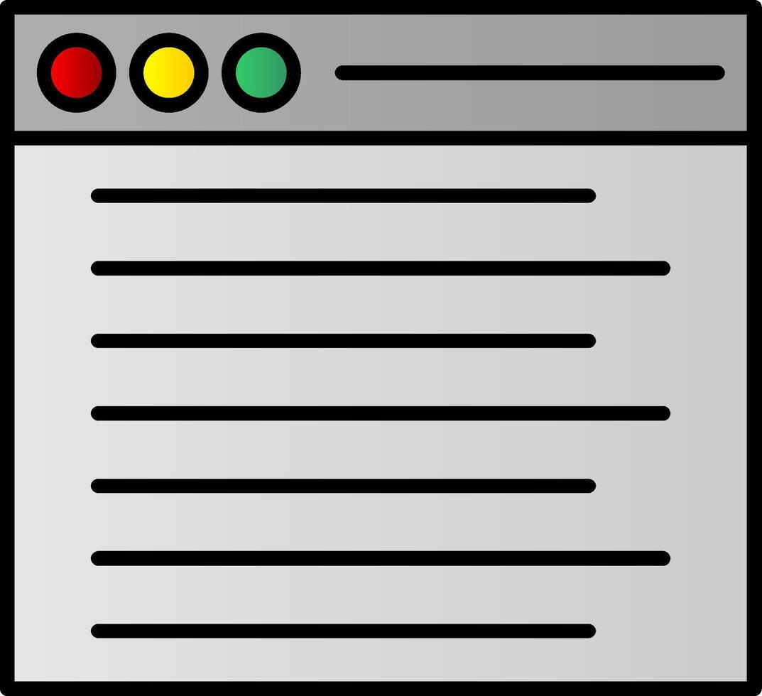 Web Line Filled Gradient  Icon vector