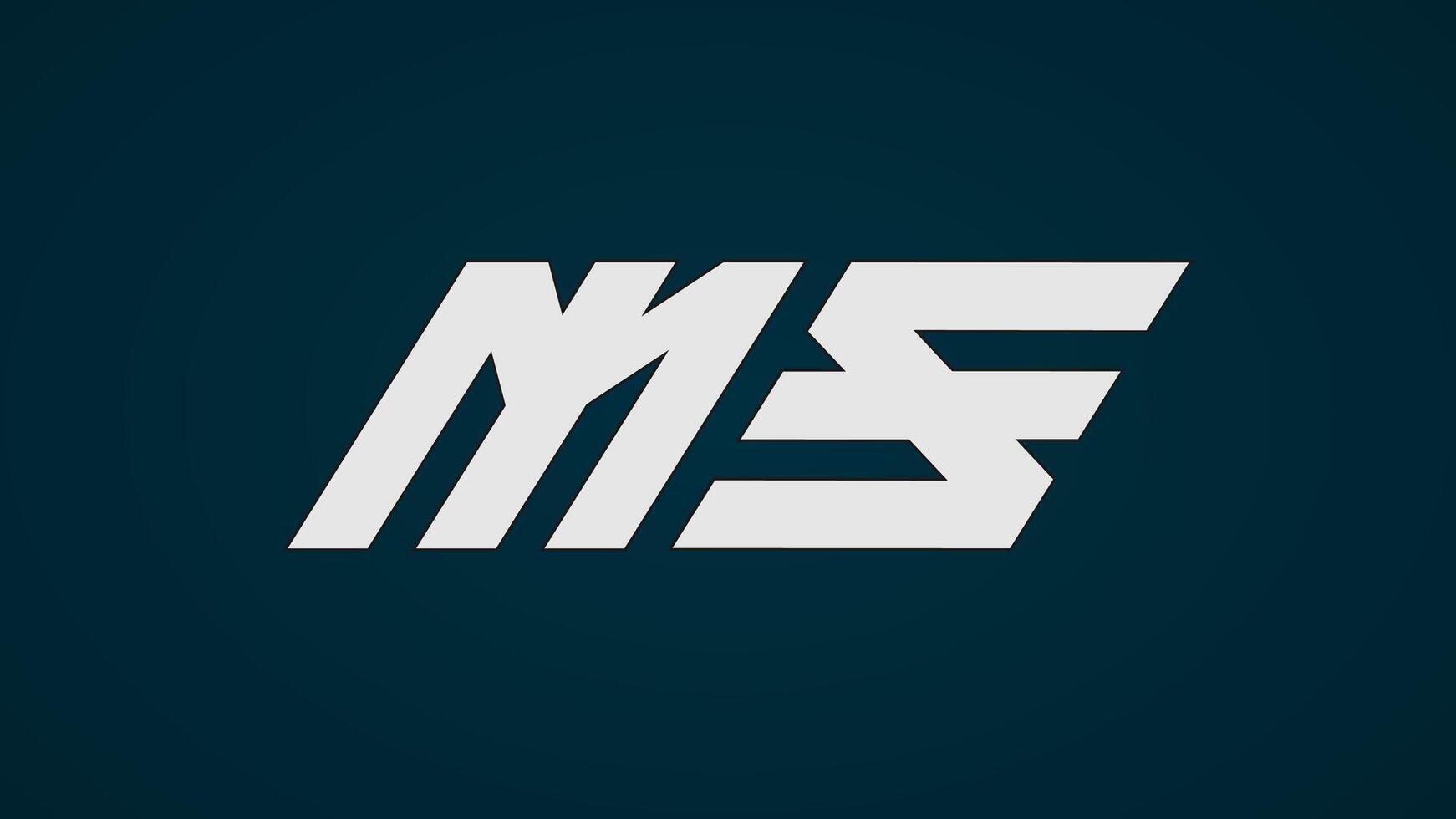 Creative logo letters MS on dark background vector
