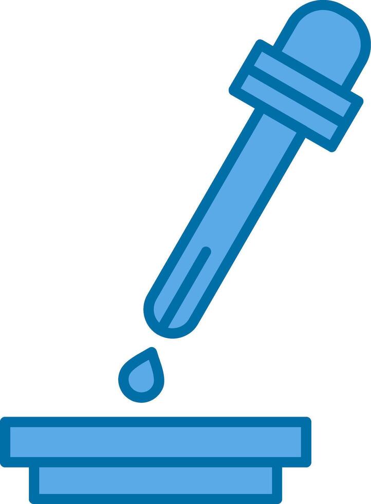 Pipette Filled Blue  Icon vector