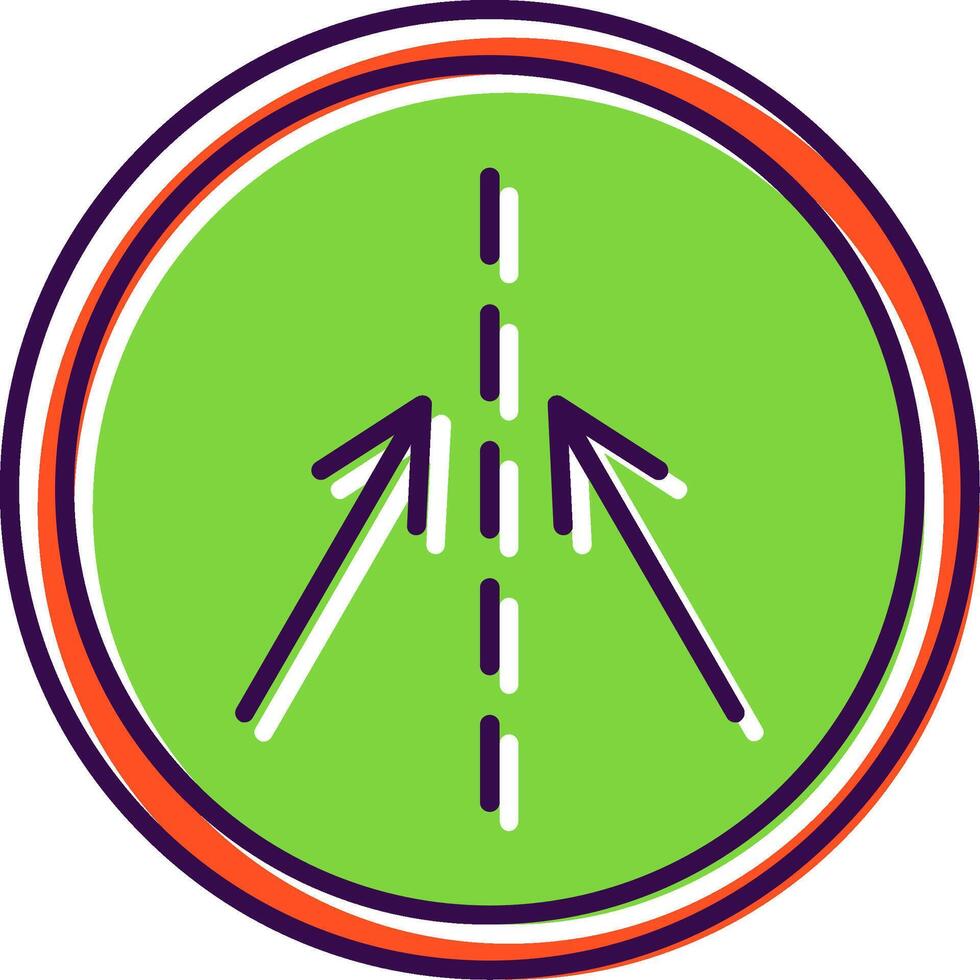 Keep In Line Filled  Icon vector