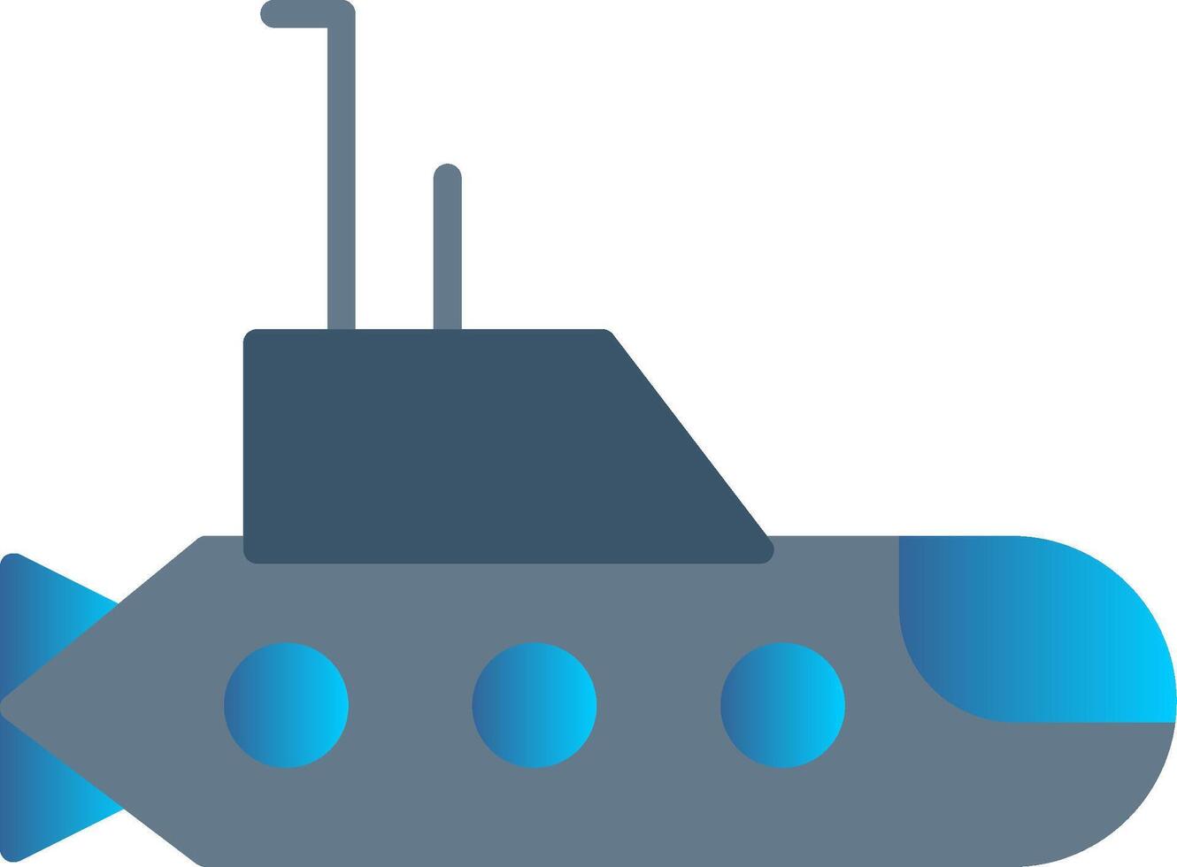 submarino plano degradado icono vector