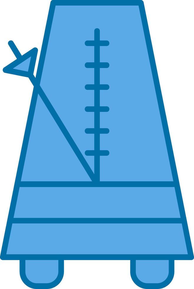 Metronome Filled Blue  Icon vector