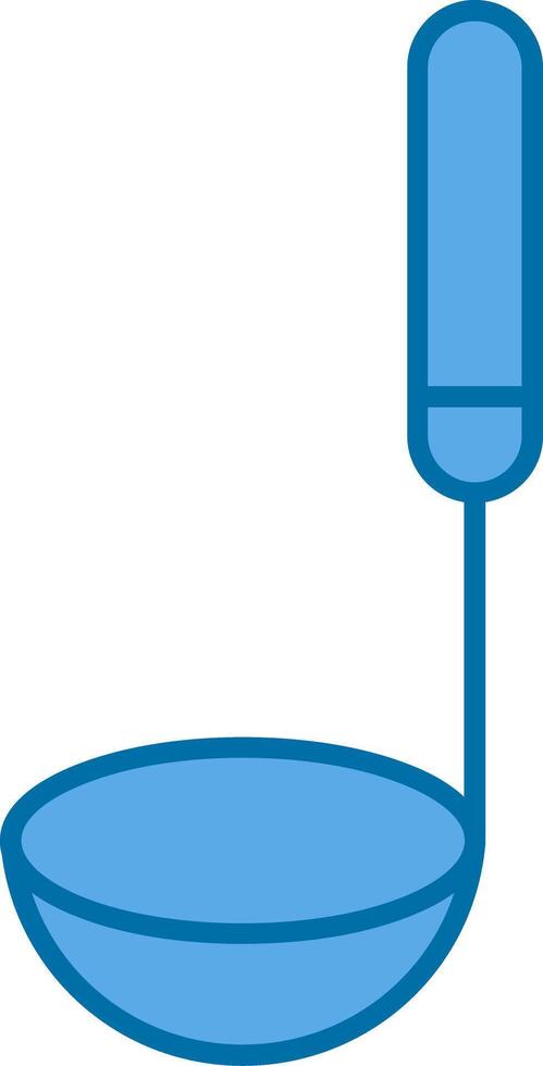 Ladle Filled Blue  Icon vector