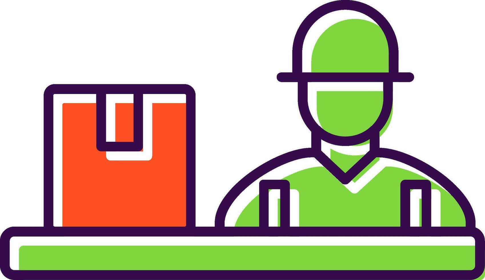 Assembling Filled  Icon vector