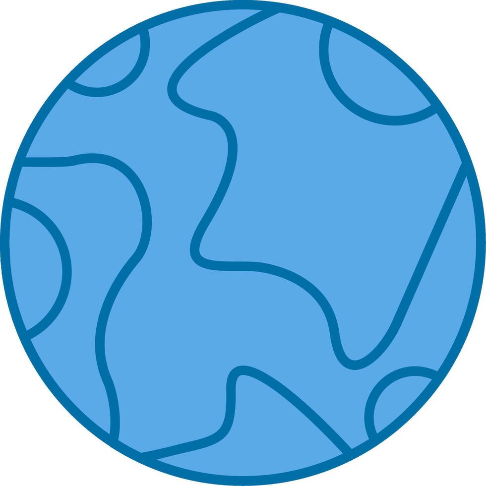 Earth Filled Blue  Icon vector