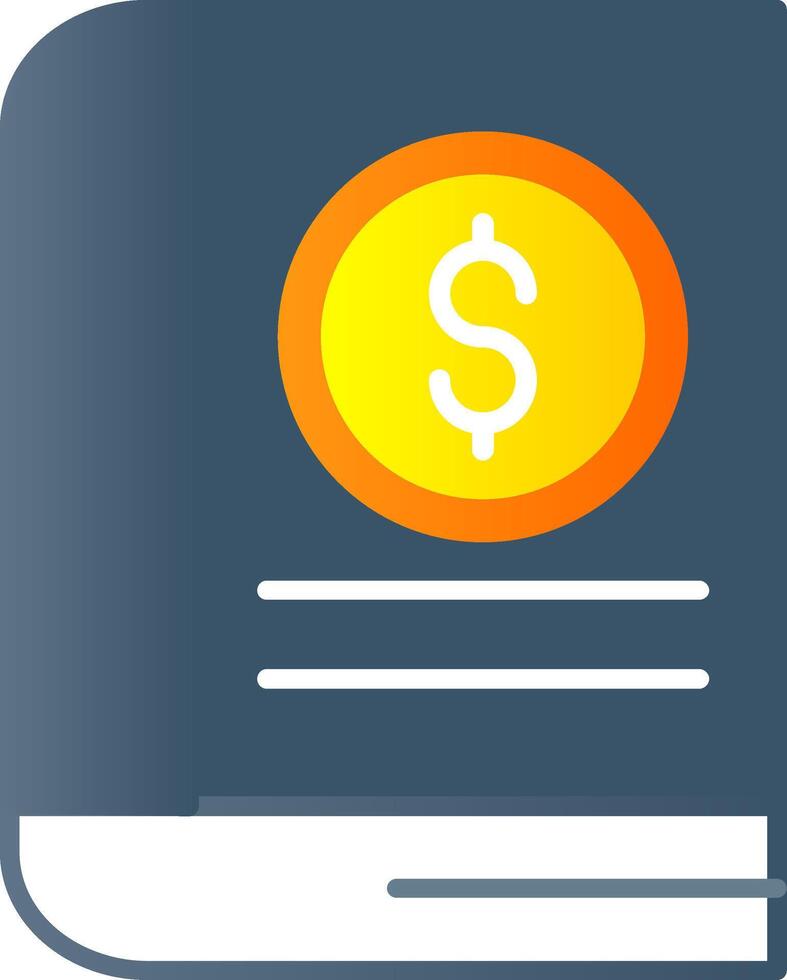 Accounting Book Flat Gradient  Icon vector