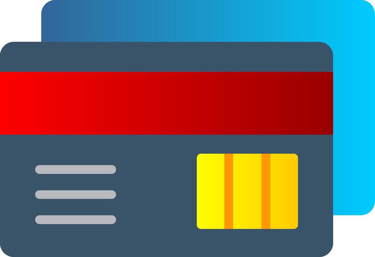 Credit Card Payment Flat Gradient  Icon vector