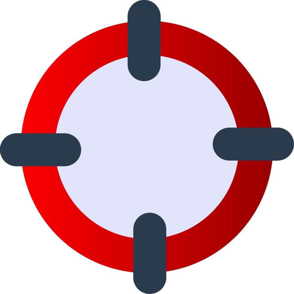 Goal Flat Gradient  Icon vector