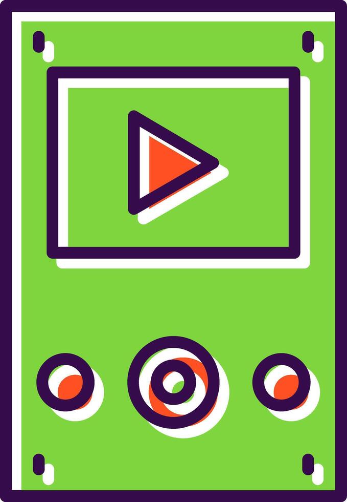 Music Player Filled  Icon vector